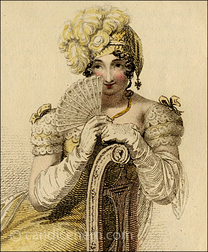 Detail of "Evening Dress, Ackermann's Repository of Arts, July 1813