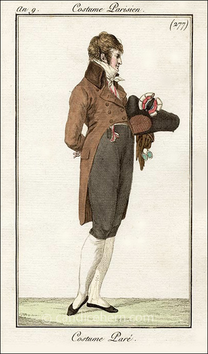 French Gentleman's Evening Dress, February 1801 - CandiceHern.com