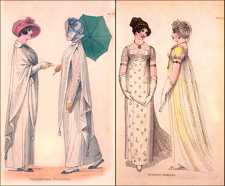 Fashions of London and Paris, July 1807.